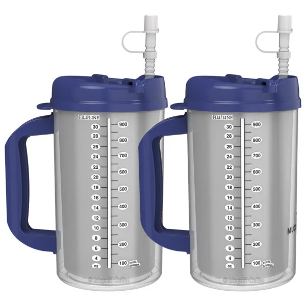 32 oz Double Walled Car Mug Dark Blue